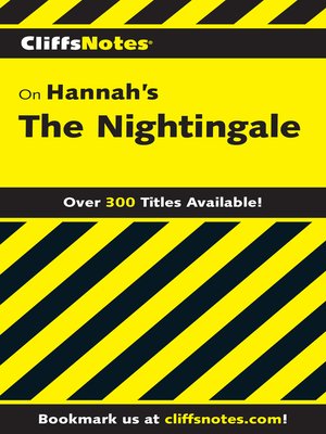 cover image of CliffsNotes on Hannah's the Nightingale